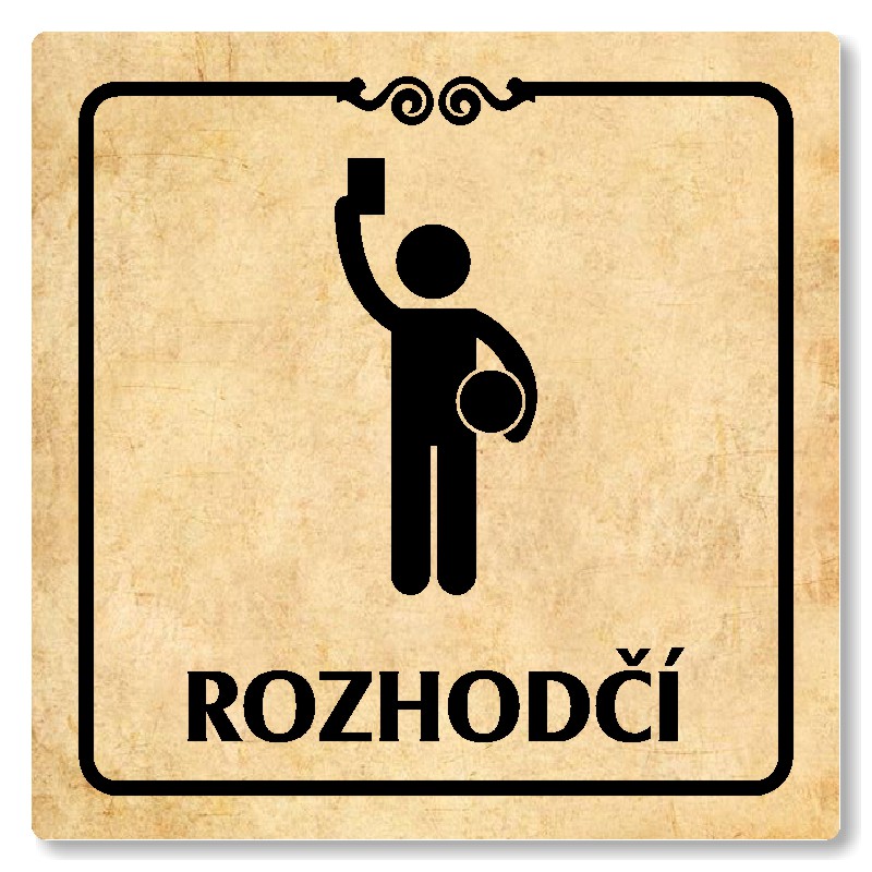 Rozhodčí, 80x80mm, pergamen, Texas